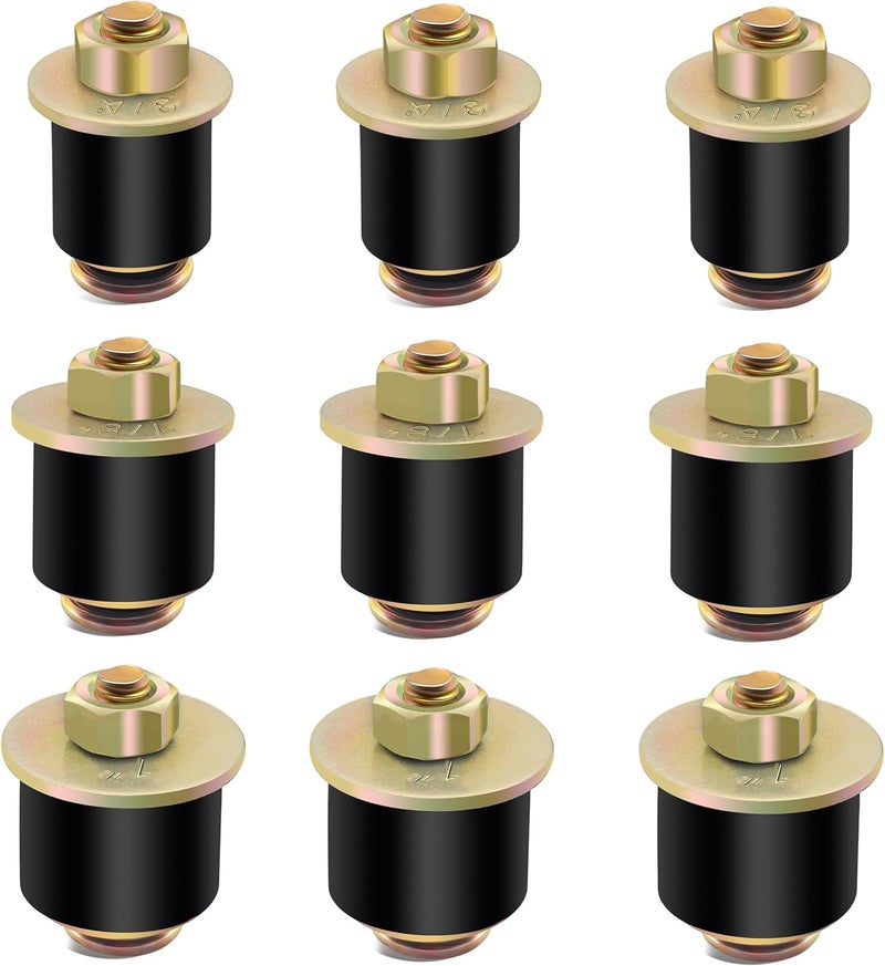 Siptenk 9PCS Freeze Rubber Expansion Plug, 3 Sizes Automotive Rubber Expandable Freeze Plugs 3/4" 7/8" 1" for Engine - Image 1